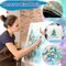 10 Pcs 3/4 Inch Flat Paint Brushes Acrylic Painting Craft Accessories Small Watercolor Paint Brushes Bulk for Adult Artist Detail Oil Canvas Face(8.1 x 0.9 x 3/4 Inch,Sky Blue)